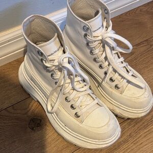 Alexander McQueen White High-Top Sneakers
